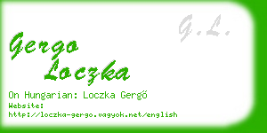 gergo loczka business card